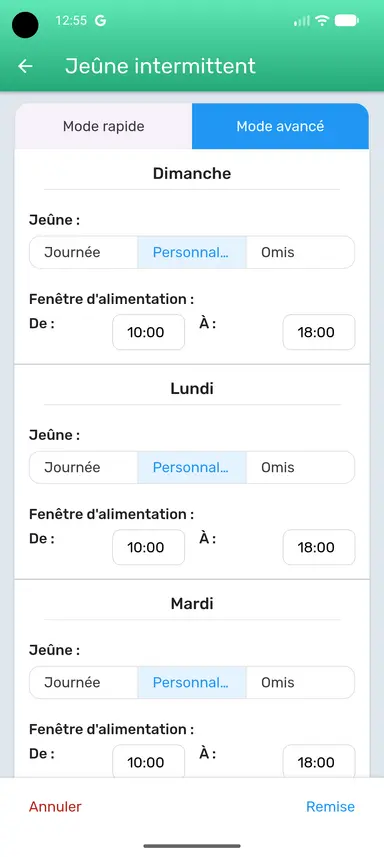 Mode avancé